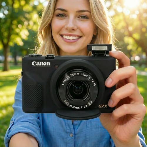 Funda para Canon Powershot G7 X Mark III con Protector y Correa miniatura 5