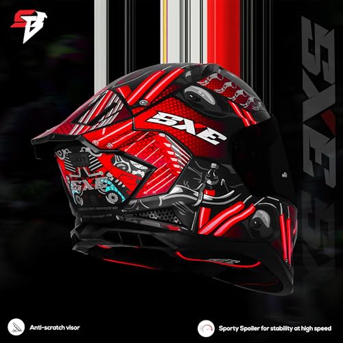 Image of Steelbird SBH-61 SXE X2 Pinlock ISI and Dot Certified Full Face Helmet for Men and with Inner Silver Sunshield
