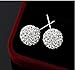 Neoglory Jewelry 925 Sterling Silver Shiny Round Cubic Zirconia Stud Earrings