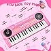 Upgraded Kids Piano Keyboard – 37 Keys Toddler Keyboard with Microphone Learning Instrument Musical Toys for 3 4 5 6 Boys Girls Birthday Gift, Pink
