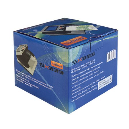 CONTABANCONOTE PROFESSIONALE RILEVATORE DI BANCONOTE FALSE SX333 NIKOFFICE A BATTERIA E ALIMENTAZIONE
