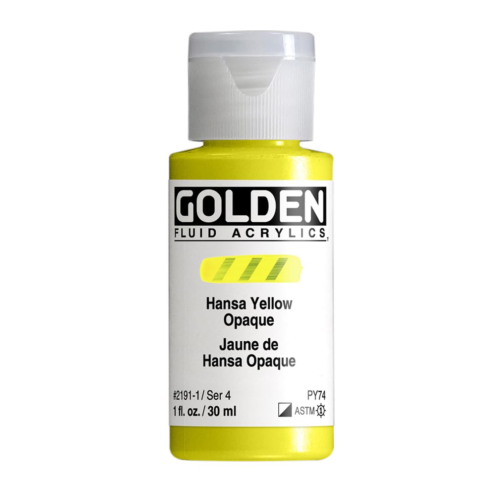 Pro-Art Golden Fluid Acrylic Paint 1 oz-Hansa Yellow Opaque