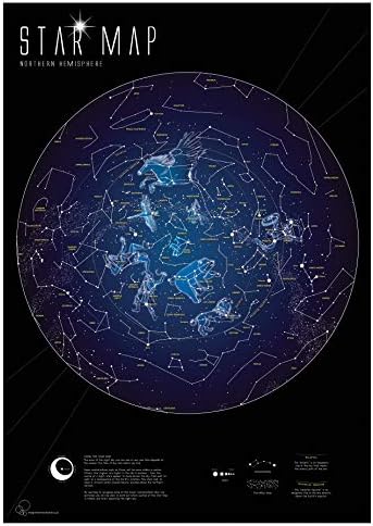 Maps International świecące w ciemności plakat - mapa gwiazd i konstelacji - 59 x 84 cm