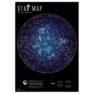 Maps International : carte du ciel phosphorescente 84 x 59 cm