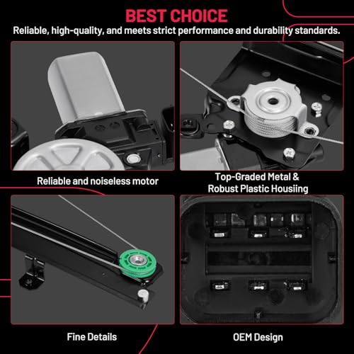 Image of BDFHYK 751-394 Power Window Regulator with Motor Front Left Compatible with Nissan Sentra 2013-2019
