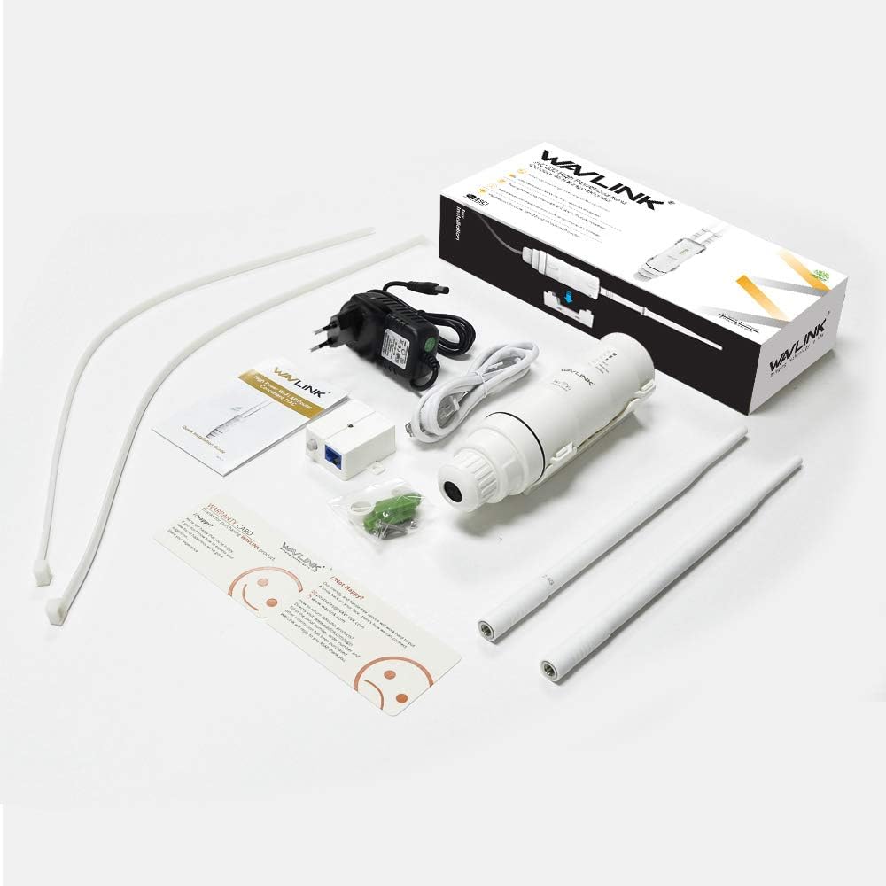 Wavlink AC600 Amplificateur WiFi/Repeteur WiFi Puissant Exterieur en Charge Poe/Dual-Band 2.4+5G/2 Antenne WiFi Longue Portée