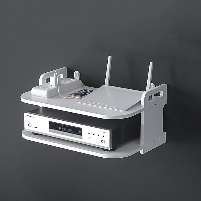 Buy WIFI Router Storage Shelf,Wall Mount Floating Shelf,TV Settop Box