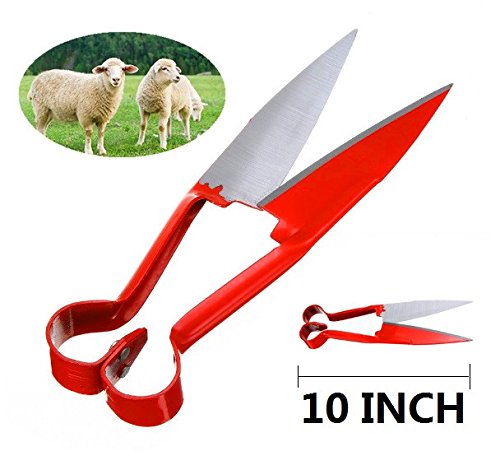 EatingBiting 10" Sheep Shearing Hand Shear Scissors Steel Black Handle Cutters Animal Clipper