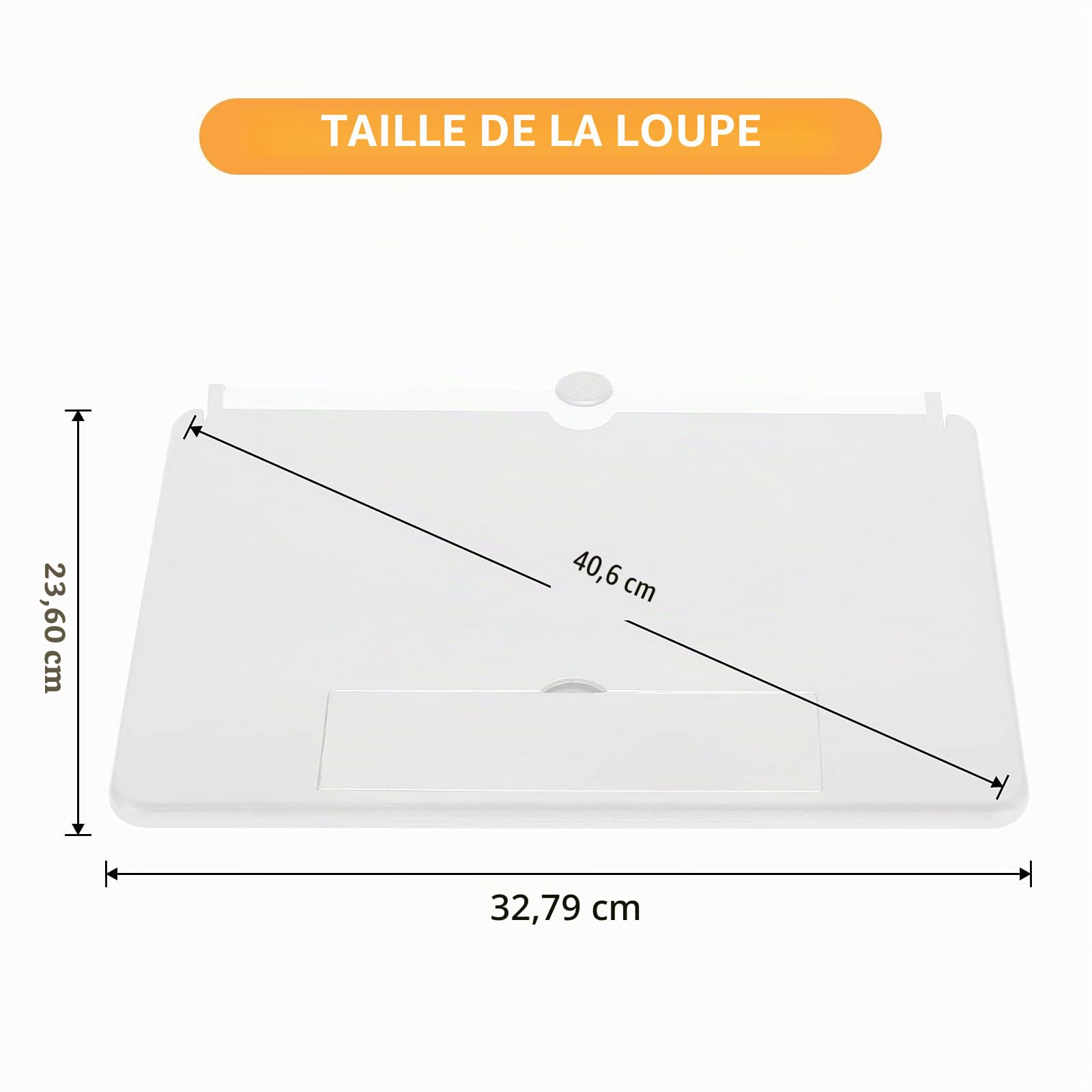 16 Pouces Loupe d'écran de Smartphone,agrandisseur ecran Telephone Idee Cadeau Noel Homme et Femmes Original Utile(Blanc)