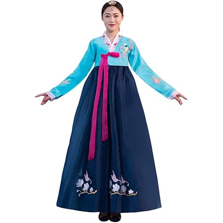 Amazon 韓服韓国伝統衣装チマチョゴリ 韓流ワンピース レディーズ 学園際 文化際 二次会ドレス オシャレ コスプレ パーティードレス 韓国 民族衣装 チマチョゴリ 上下2点セット 韓流ドレス コスプレ 衣装 普段着 イベント B Xl コスプレ 仮装 通販
