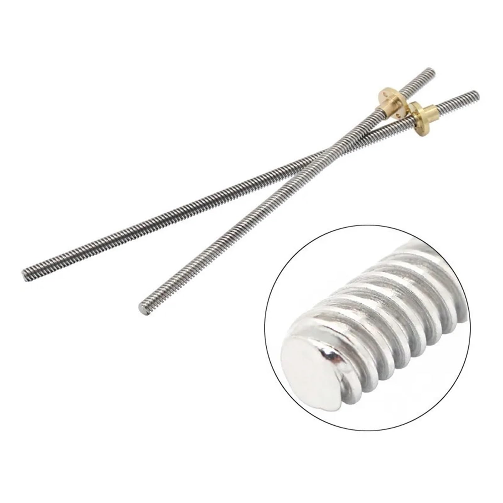 Metal Ball Screw nut T8 Lead Screw 8mm 100mm-500mm Trapezoidal Screws Copper Nuts Lead Screw(150mm)