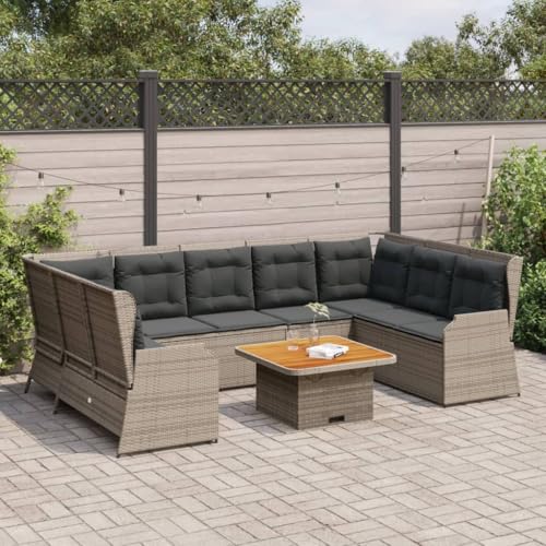 Owoxanthellate 7-TLG. Outdoor Lounge Set Rattan Gartensofa...