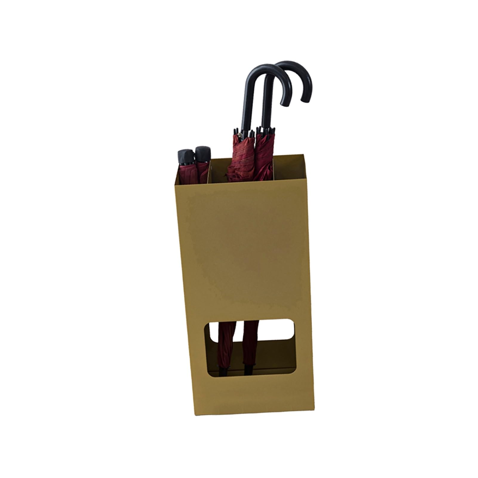 WXPGFEQ Hollow Umbrella Stand Rack with Handle, 3 Compartments Umbrellas Holder for Hallway Entryway Office
