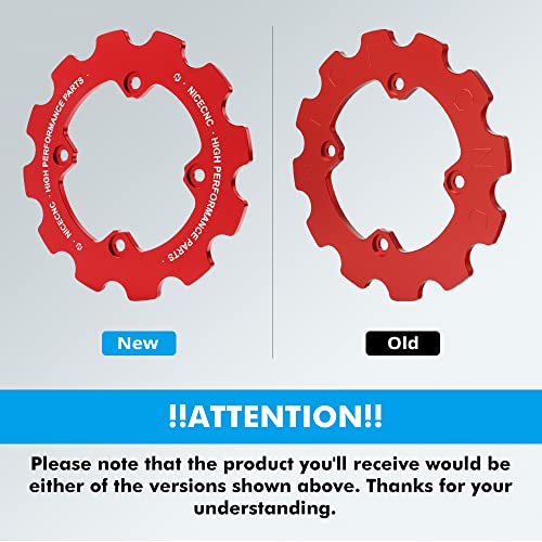 Nicecnc Red Rear Disc Rotor Guard Protector And Dual Sprocket Chain Guard Protector Compatible With Yamaha Raptor 700 700R #TOP6