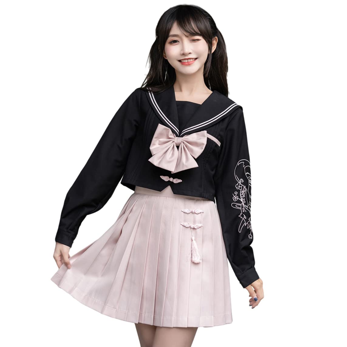 Amazon.co.jp: セーラー服 スクール 制服 JK コスプレ 衣装 中華風