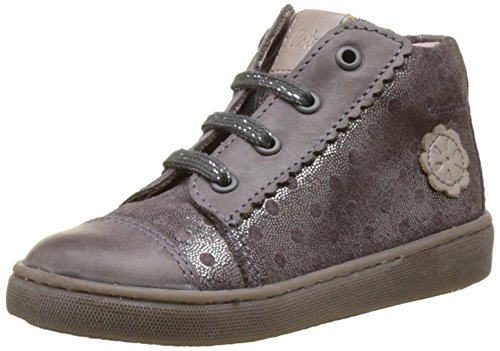 Aster SILVETE, Baskets bébé Fille, Gris (Gris Foncé Pois), 26 EU