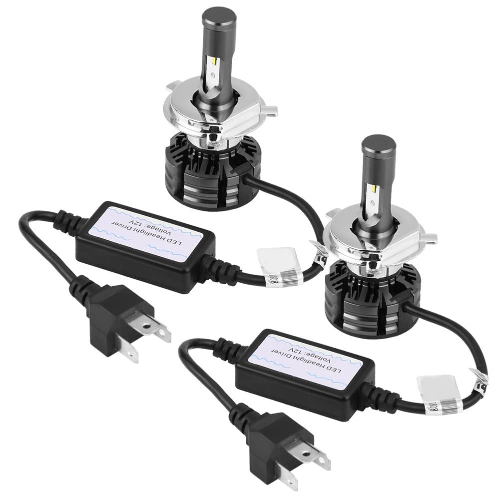 Coche LED H4 Kit de faros delanteros Luz intermitente Bombillas de faros superbrillantes 3000K 4300K ​​6000K