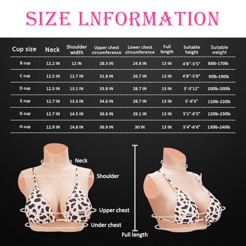 Silicone Breastplate for Crossdressers Drag Queen Realistic Breast forms for Cosplay Transgender4