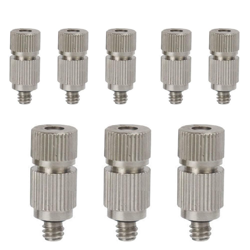 Boquillas de acero inoxidable de alta presión con filtro de malla para riego agrícola, sistema de nebulización de enfriamiento exterior, orificio de 0,1 a 0,8 mm, 50 cabezales de pulverización de tr