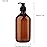 Yebeauty Empty Pump Bottle Dispenser, 17oz/500ml Lotion Soap Shampoo Pump Bottles Large Bottle with Pump Plastic Refillable Containers Pack of 2,Brown Green