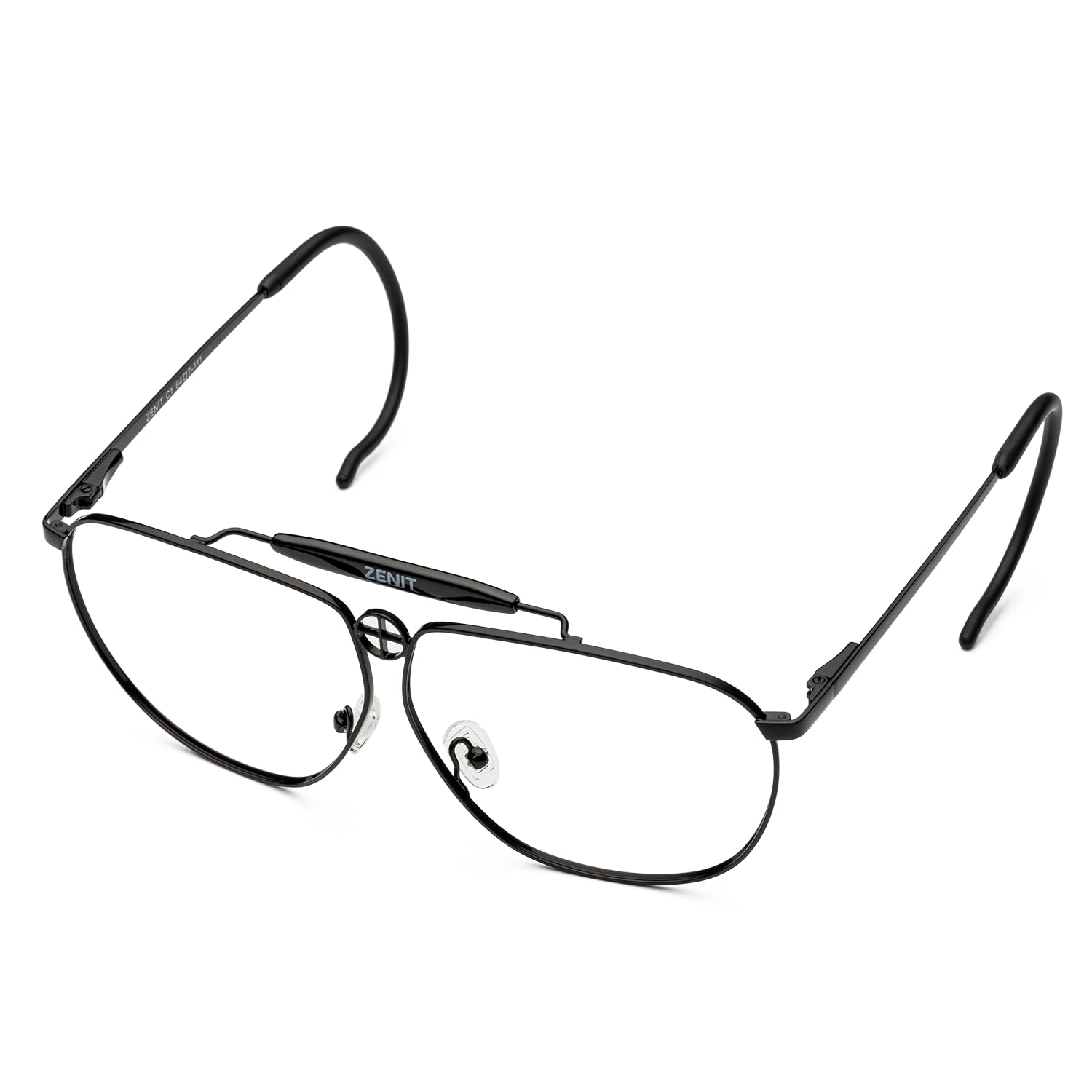Gafas de tiro y caza graduables personalizables amarillo y marrón montura negra