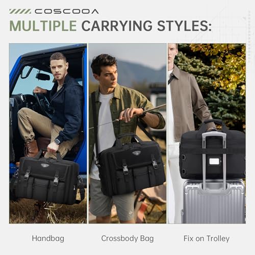 Large Tactical Laptop Bag for Men, Military 17.3 Inch Computer Bag Briefcase with Passport Wallet, Carry on Messenger Bag2