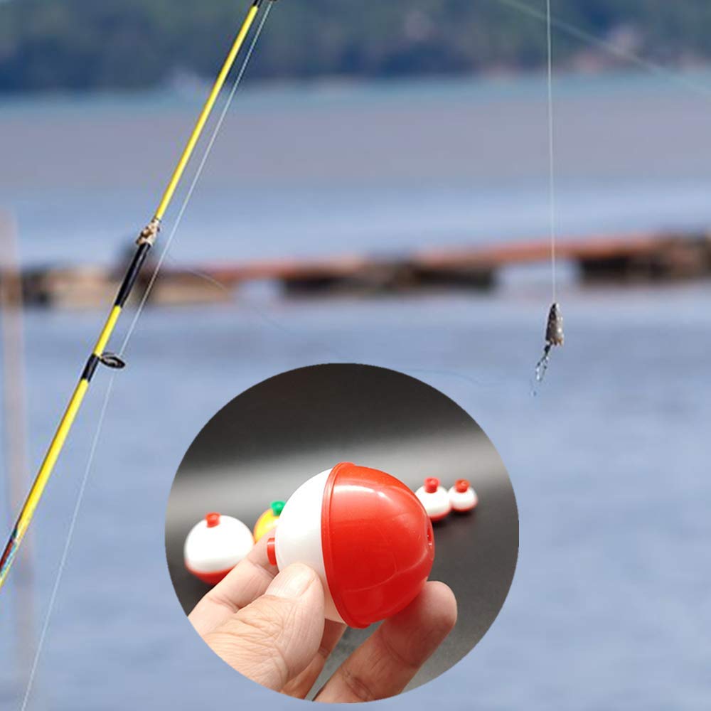 Buy NA 20 Pcs Fishing Snap On Floats Bobbers 5Size Various Weights Push Button Sea Carp Hard ABS