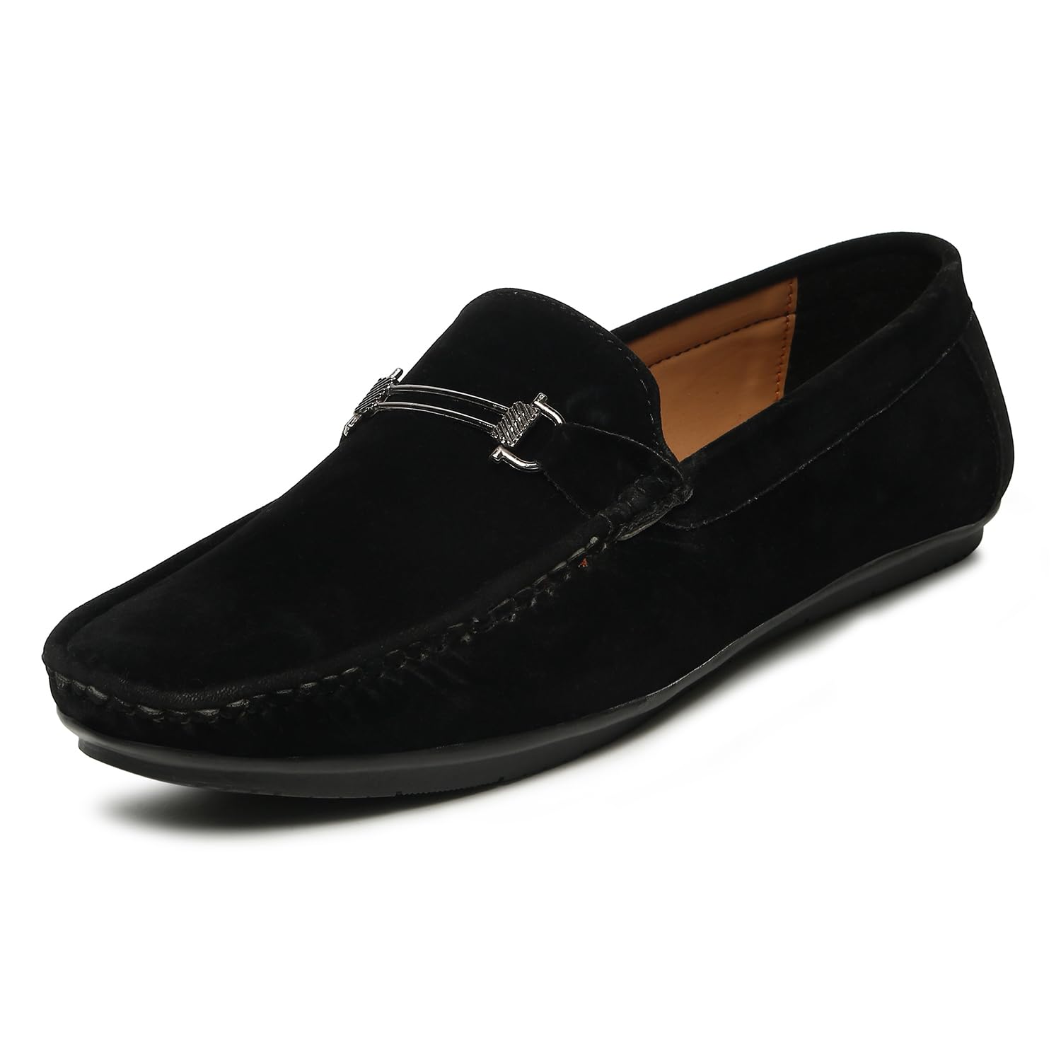 tybelt Men’s Suede Leather Loafers | Stylish Slip-On Shoes for Men | Soft Velvet Finish Casual Formal Shoes | Comfortable Office Footwear for Men-picture-14