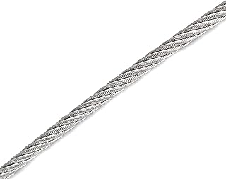 Galvanized Wire Fence Cable Wire, Heavy-Duty Cable for Home Zipline, 5/16" Aircraft Cable Galvanized Steel Zipline Cable, Cable-Zipline Wire Rope, 7000 Lbs Breaking Strength