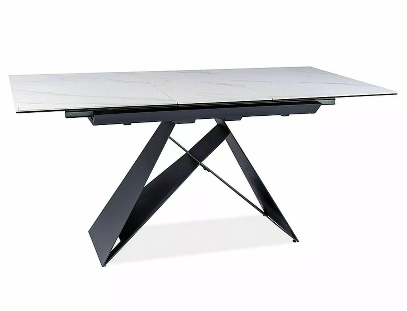 Deconation Table Extensible en Céramique - Gamme Westin SC - 120 à 160 Cm - Blanc