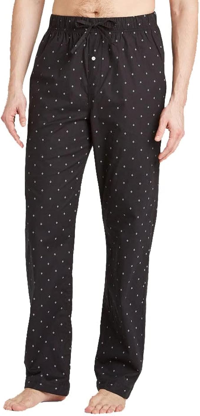 Goodfellow & Co Men's Poplin Pajama Pants (Black, Medium) at Amazon