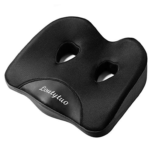 LOUTYTUO Seat Cushion Pillow,100% Memory Foam and Washable Cover,for Office Chair,Car Seat and Wheelchair, Soft Support Seat Cushion