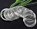 PEPPERLONELY Brand Silver Tone Memory Beading Wire for Bracelet 50mm-55mm Dia. Sold Per Pack of 200 Loops