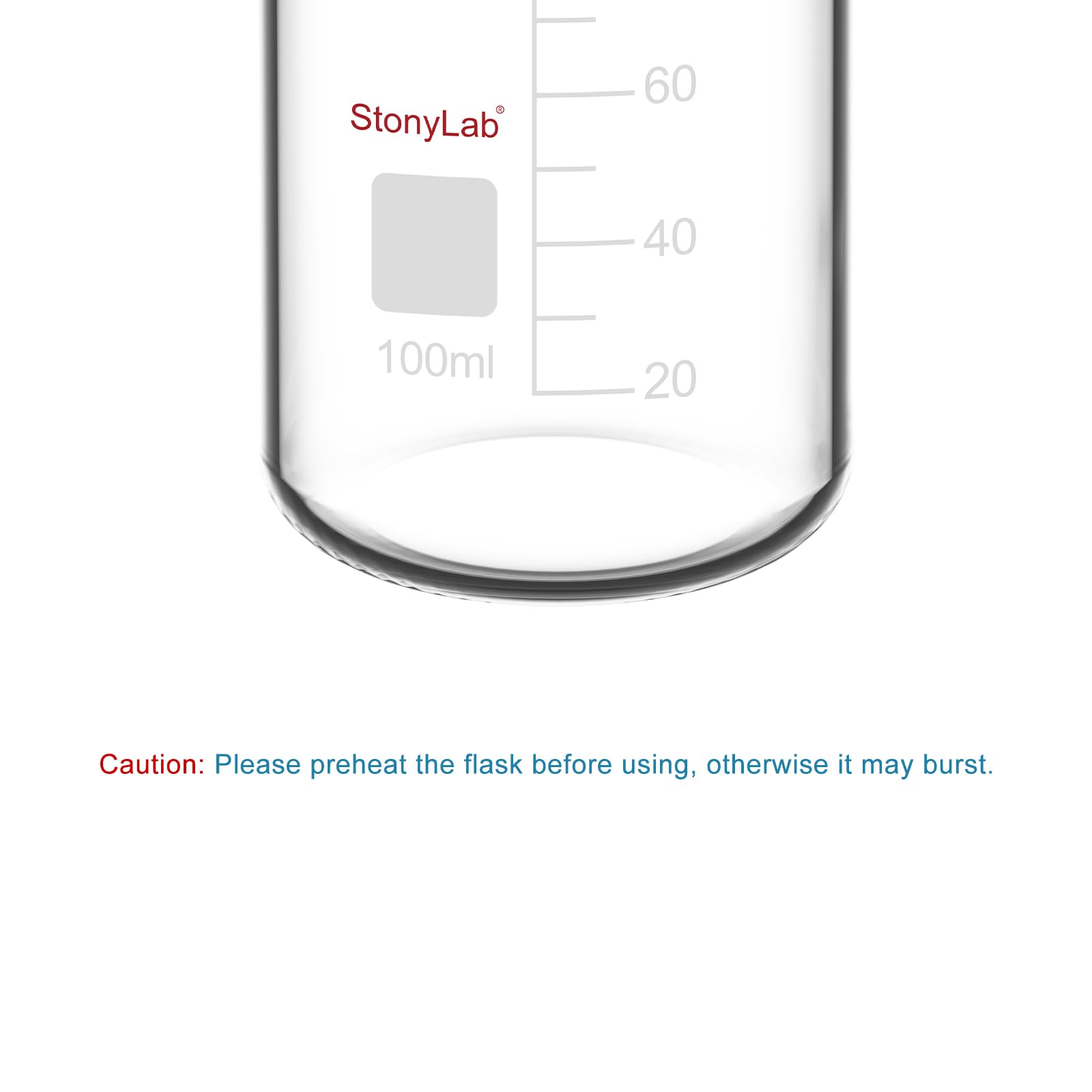 stonylab Ensemble de Béchers Hauts, 5 Pièces, Bécher en Verre avec Graduation, Verre Borosilicaté Durable, Bécher Haut Idéal pour Laboratoire, Chimie et Utilisation Éducative en Sciences