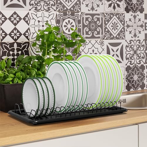 Simple Houseware CO-21D-K Plate Drying Rack With Drainboard thumb #2