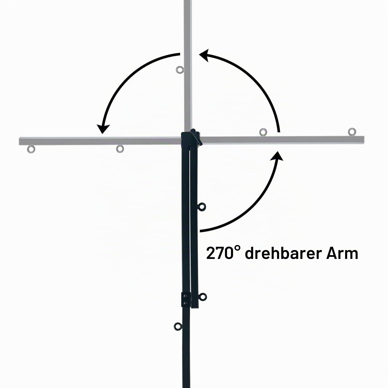 SHELANDY Fellpflege-Arm mit Klemme für große und kleine Hunde, 88,9 cm, höhenverstellbar, inkl. Zwei Nicht sitzenden Haunch-Halter, Schwarz