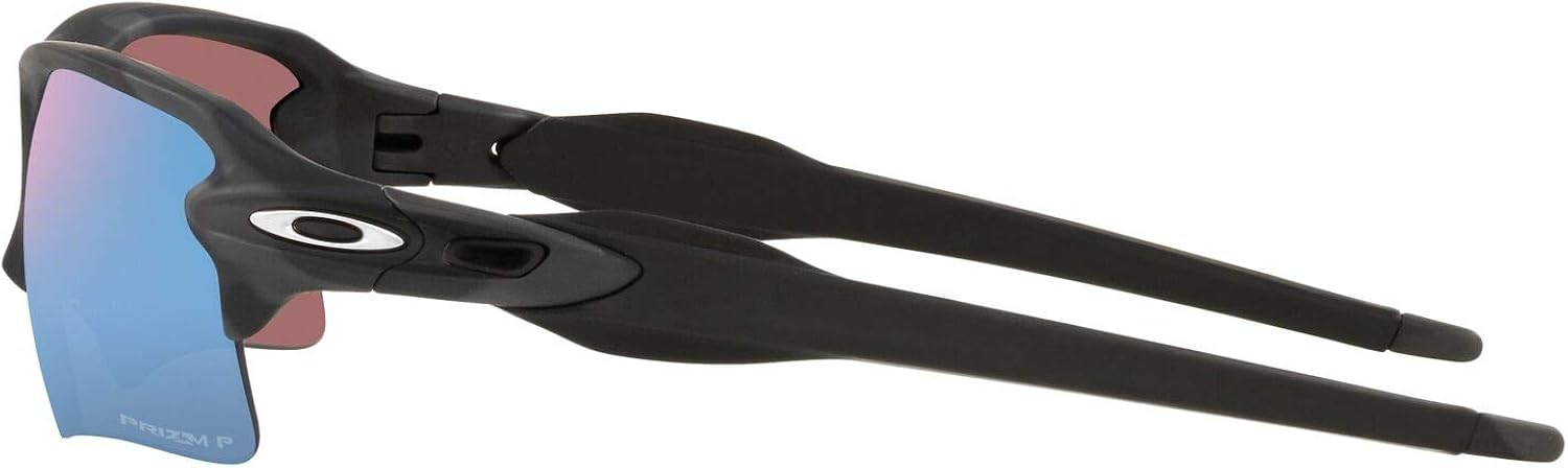 Oakley Men's Oo9188 Flak 2.0 XL Rectangular Sunglasses Matte Black Camo/Prizm Deep Water Polarized 59 Millimeters