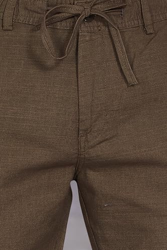 Image of DIVISIVE Men's Relaxed Fit Cotton Linen Blend Trousers