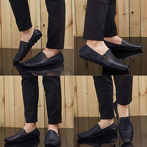 Image of Men's Driving Shoes Leather Slipper Casual Slip on Loafers