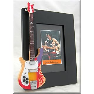 PAUL McCARTNEY Miniature Guitar Photo Frame Beatles - Les Beatles, Paul McCartney, John Lennon, RIngo Starr, George Harrison