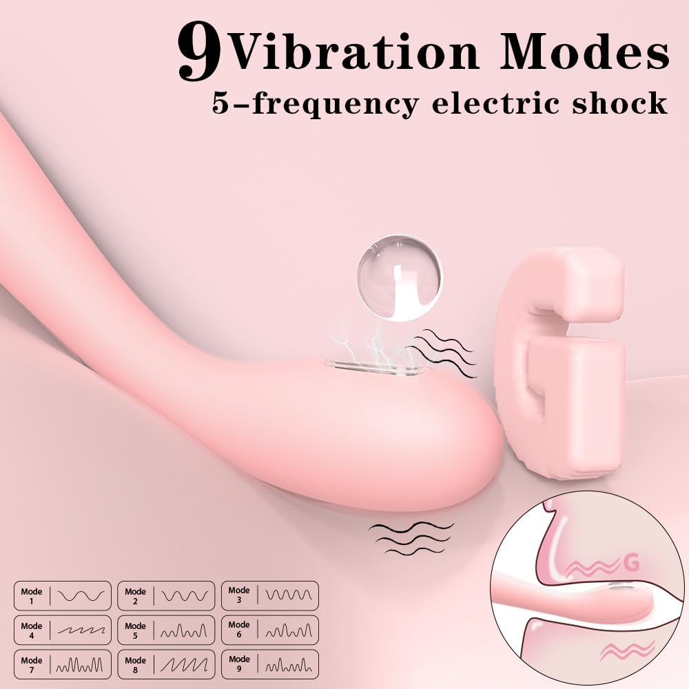 Neu Elektro Shock Massagestab Hochfrequenz G-Punkt Vibratoren Klitoris Vibrator SM Elektrostimulation Foltergerät Klitorisstimulation für Sie mit 10 Vibrationsmodi＆Elektroschock Sexspielzeug für Frau
