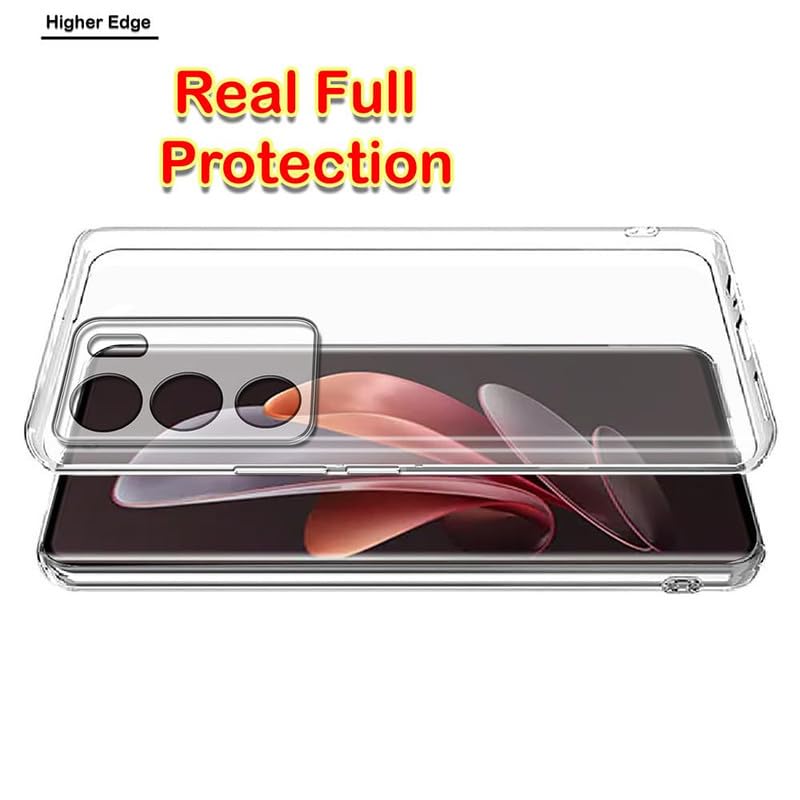 Image of Case Creation New Vivo V29 Pro Premium Imported 0.3mm Crystal Clear Totu Silicone Transparent Flexible Soft Corner Protection with TPU Slim Back Case Color Cover for Vivo V29 Pro
