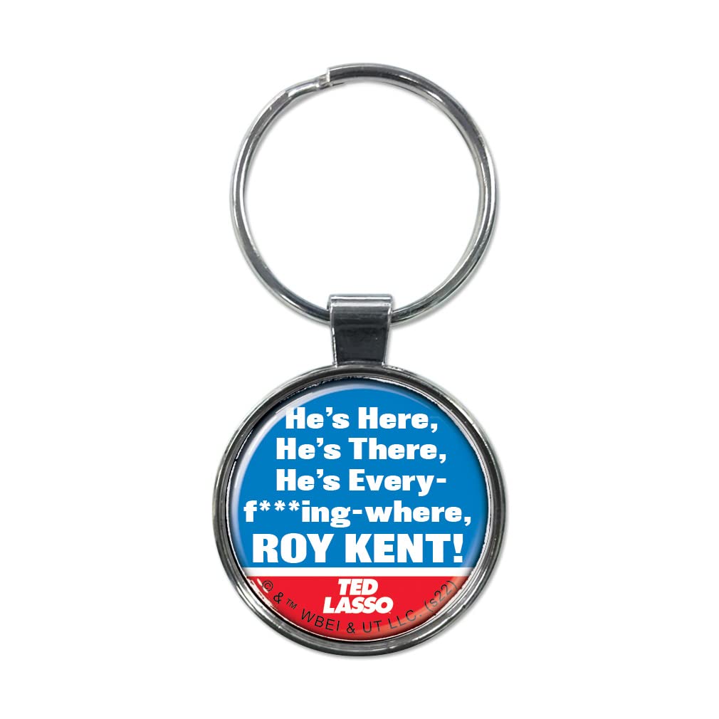 Ata-Boy Ted Lasso Roy Kent Keychain, Officially Licensed Blue Aluminium Keychain for Fans, Unisex-Adults