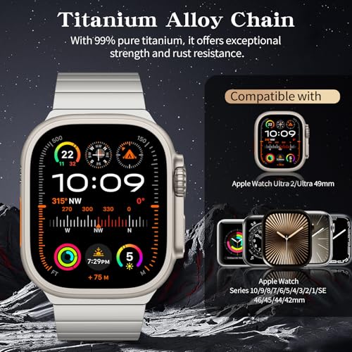 TiMOVO Titanium Strap Compatible with Apple Watch 49mm (Ultra 3/2/1) 46mm 45mm 44mm 42mm - Image 2
