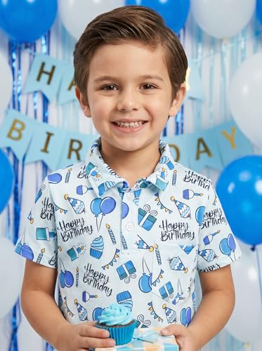 Image of Unique Baby Moisture Wicking Kids Polo Shirts for Toddler Boys Polo Shirt
