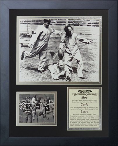 Legends Never Die The Three Stooges Football Framed Photo Collage, 11 by 14-Inch