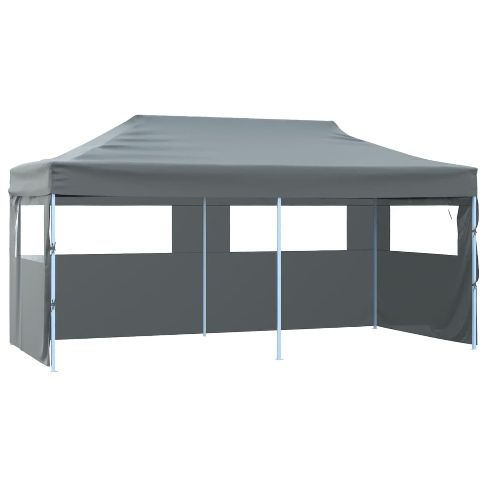 Pop-Up Partyzelt mit Seitenwänden, Party Deko, Festzelt, Pavillon, Garden Decoration, Canopy Tent, Lagerzelt, Gartenpavillon, Faltbar 3 x 6 m Anthrazit