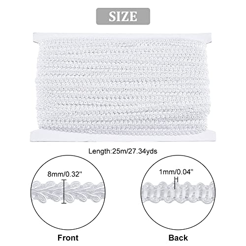 image for PH PandaHall PandaHall 27.34 Yards/25m White Centipede Braid Trim, 1/4