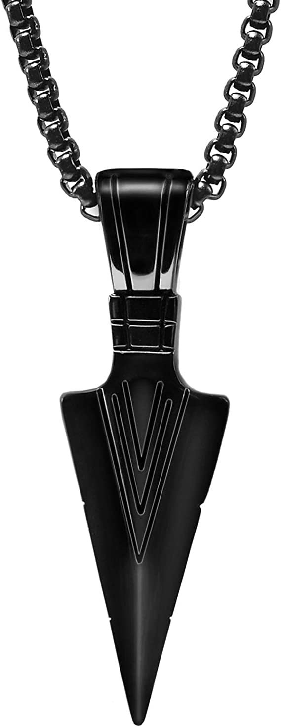 Pendant for Men Arrow Black Silver gold chain for men Boys Mens boyfriend gents locket Necklace for men Boy girls Women Stainless Steel neck chain lockets mens chains fashion Long Stylish -17-image-44