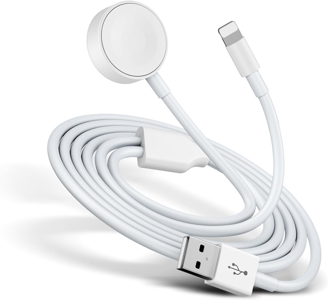 SYSTENE iWatch Charger Compatible For Iphone & Watch,Upgraded 2 In 1 Usb Magnetic Charger, Magnetic Fast Charging Cable 3.3Ft For Watch Series Ultra 10/9/8/7/6/5/4/3/2/SE & Iphone 14/13/12/11